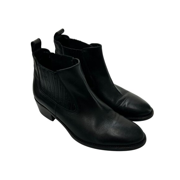 LAVORAZIONE ARTIGIANA Womens Black Leather Chelsea Boots Size 9 Made In Italy - Picture 10 of 12